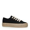 Dunkelblaue Sneaker mit Jutesohle