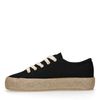 Dunkelblaue Sneaker mit Jutesohle