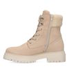 Beigefarbene Schnürboots aus Nubukleder