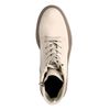 Offwhite Schnürstiefeletten aus Nubuk