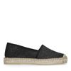 Schwarze Bast-Espadrilles