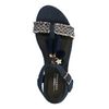 Denim-Sandalen mit Fransen