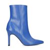 Blaue Stiefeletten mit Pfennigabsatz