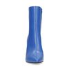 Blaue Stiefeletten mit Pfennigabsatz