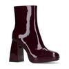 Bordeauxrote Stiefeletten mit Absatz