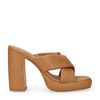 Braune Mules mit hohem Absatz