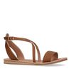 Cognacfarbene Sandalen mit Schnalle