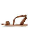 Cognacfarbene Sandalen mit Schnalle