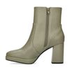 Olivgrüne Stiefeletten mit Blockabsatz