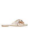 Goldfarbene Metallic-Pantoletten