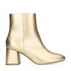 Goldfarbene Stiefeletten mit Blockabsatz