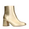 Goldfarbene Stiefeletten mit Blockabsatz