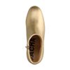 Goldfarbene Stiefeletten mit Blockabsatz