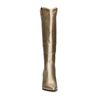 Goldfarbene Stiefel mit hohem Schaft und Absatz
