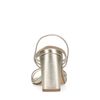 Goldfarbene Metallic-Sandaletten mit Riemchen