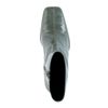 Glänzende kaki Stiefeletten mit Absatz
