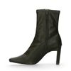 Dunkelgrüne Stiefeletten mit Absatz