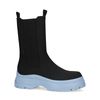 Schwarze Chelsea Boots mit blauer Sohle