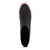 Schwarze Chelsea Boots mit rosafarbener Sohle