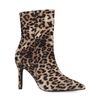 Stiefeletten mit Panterprint und Pfennigabsatz