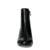 Schwarze Stiefeletten mit Krokomuster