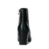 Schwarze Stiefeletten mit Krokomuster