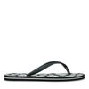 Schwarze Sandalen mit Gänseblümchen