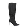 Schwarze Glitzer-Stiefel mit hohem Schaft
