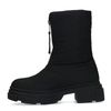 Schwarze Biker Boots in Puffer-Optik