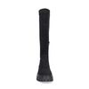 Schwarze Stretch-Stiefel mit hohem Schaft