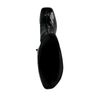 Schwarze Lack-Stiefel mit hohem Schaft und Blockabsatz