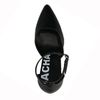Schwarze Riemchenpumps