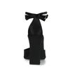 Schwarze Riemchenpumps aus Satin