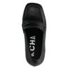 Schwarze Loafer-Pumps mit Plateauabsatz