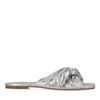 Silberfarbene Metallic-Pantoletten