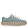 Blaue Sneaker mit Jutesohle
