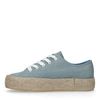 Blaue Sneaker mit Jutesohle