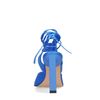 Blaue Slingback-Pumps mit Schnürung