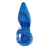Blaue Slingback-Pumps mit Schnürung