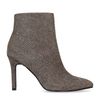 Goldene Metallic-Stiefeletten mit Absatz