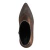 Goldene Metallic-Stiefeletten mit Absatz