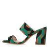 Grüne Mules mit Muster
