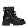 Schwarze Schnürboots in Puffer-Optik