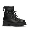 Schwarze Schnürboots in Puffer-Optik