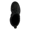Schwarze Schnürboots in Puffer-Optik