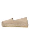 Beigefarbene Plateau-Espadrilles aus Veloursleder