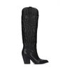 Schwarze Cowboystiefel aus Leder