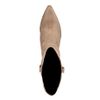 Beigefarbene Cowboystiefel aus Veloursleder