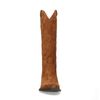 Cognacfarbene Cowboystiefel aus Veloursleder