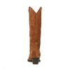 Cognacfarbene Cowboystiefel aus Veloursleder